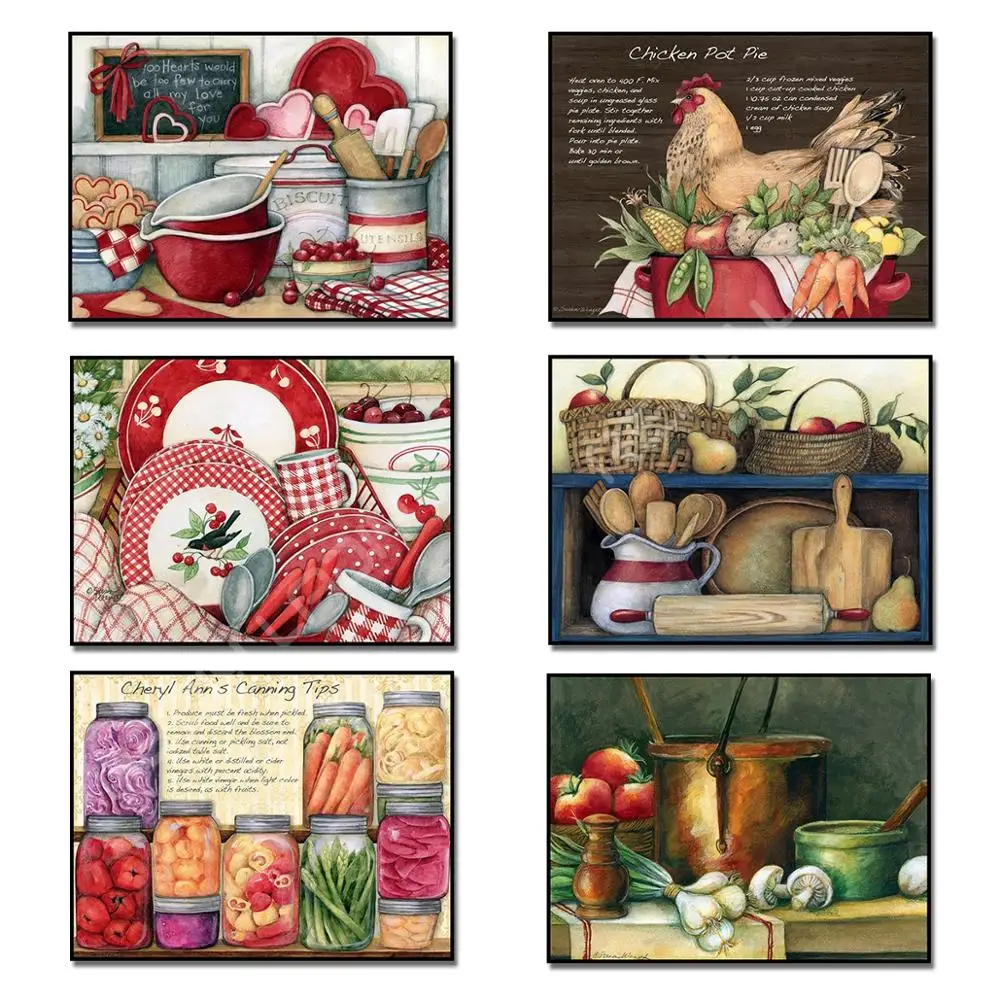 Diamond Painting Still Life Kitchen Full Square/Round Drill DIY Embroidery Cross Stitch Mosaic Home Decor Gift | Дом и сад
