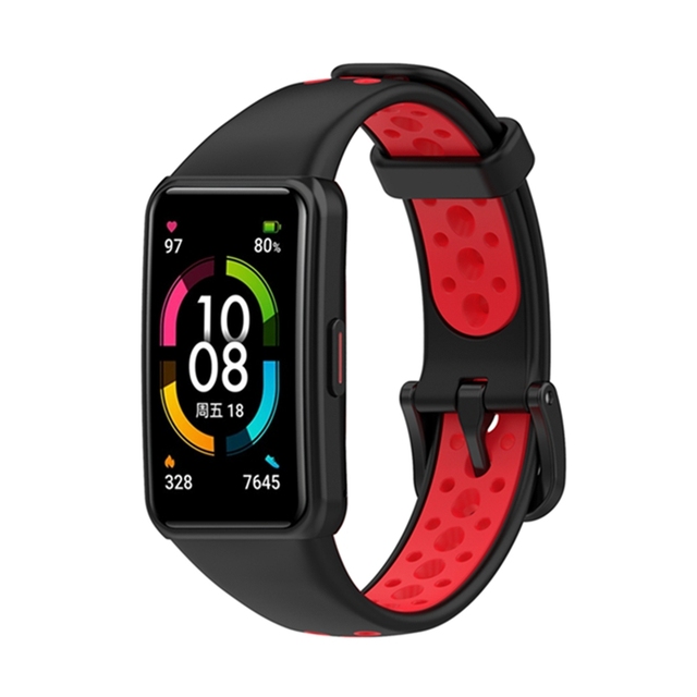 Watch Strap For Honor Band 6 Double Color Smart Watchband Replacement Bracelet for honor band6 huawei band 6 Strap