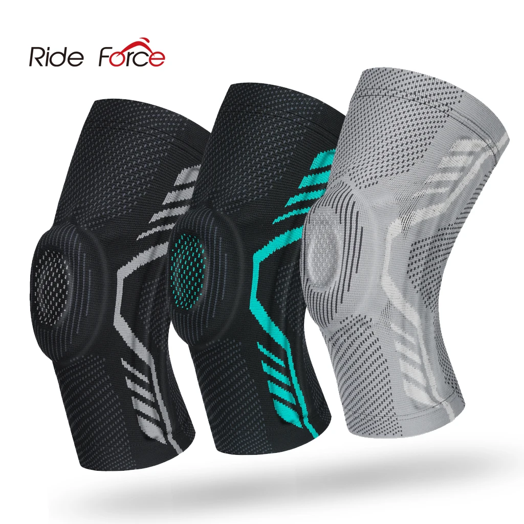 

Ride Force 1/2PCS Silicon Padded Basketball Knee Pads Patella Brace Kneepad Joint Support Fitness Protector Compression Sleeve