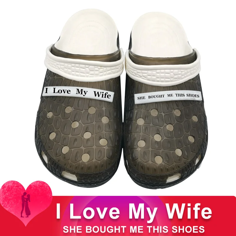 Сабо I LOVE MY WIFE обувь для мужчин и женщин повседневные мужские туфли Mmassage Zapatos De Hombre