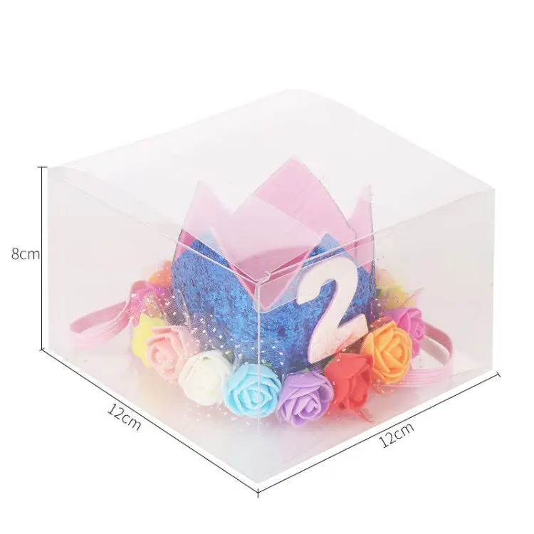 1pc Happy Birthday Party Hats Decor Cap Hat Princess Crown 1st 2nd 3rd Year Old Number Baby Kids Hair Accessory Birthday Toys