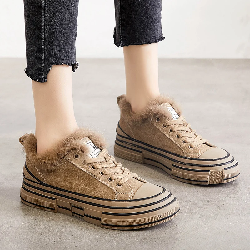 

Women Snow Boots 2019 New Ladies Snow Boots Winter New Women's Winter Shoes Height Increasing Warm Plush Ankle Boots for Female