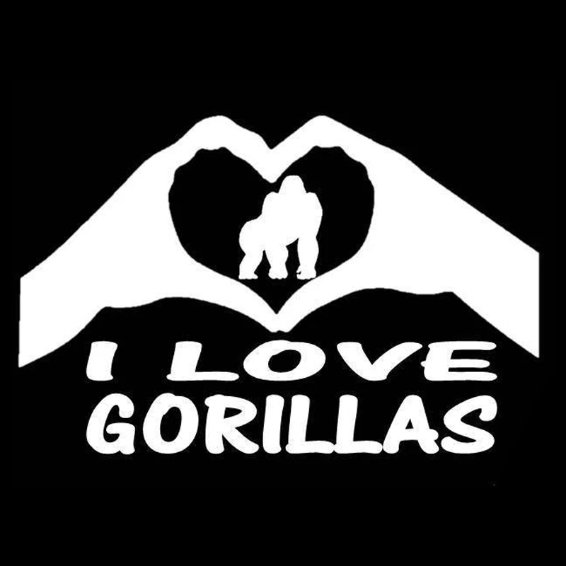 Aliauto креативные автомобильные стикеры I Love Gorillas украшение для рук в форме сердца