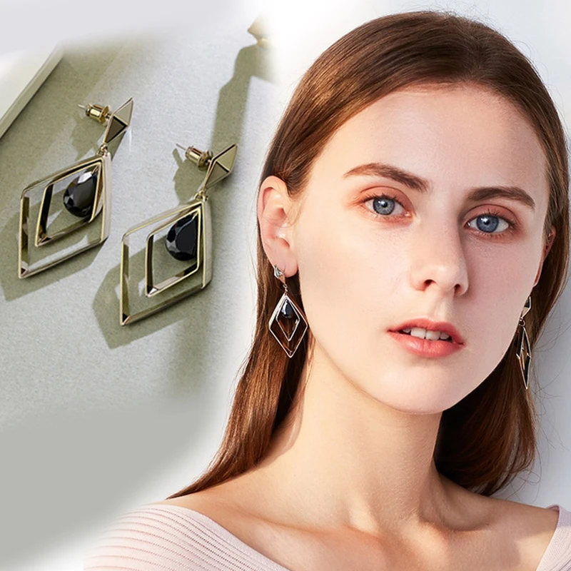 Женские серьги-капельки в Корейском стиле серьги геометрической формы из