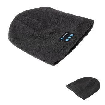 

Bluetooth Music Beanie Hat Soft Warm Cap with Stereo Headphone Headset Speaker & Mic Wireless Hands-free Dark Gray