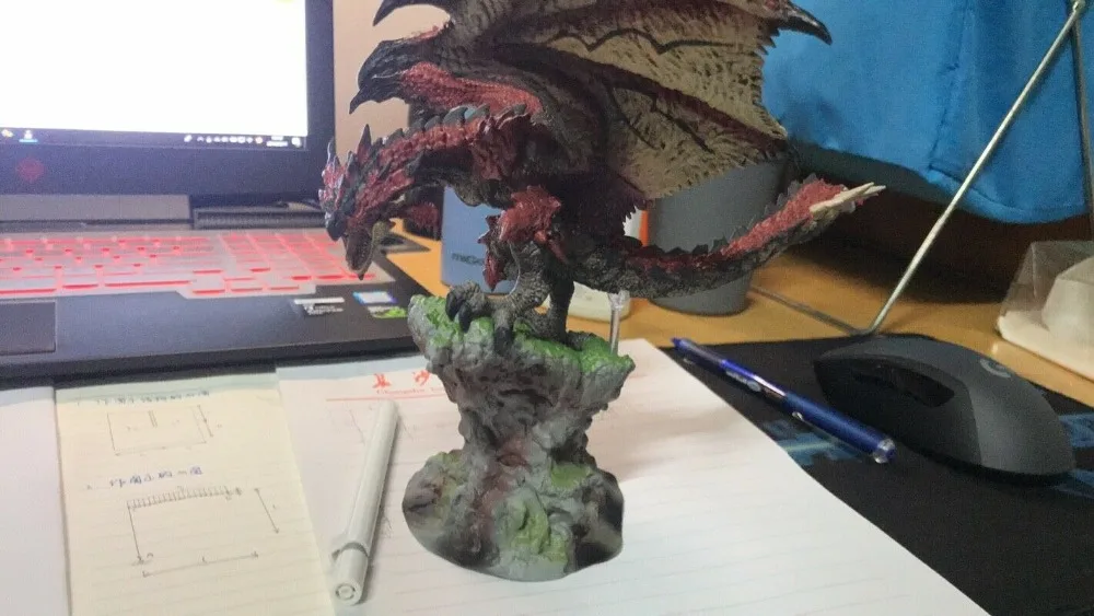 Япония Lioleus ПВХ модель комплект 22 см Высота Monster Hunter Rathalos фигурки без коробки