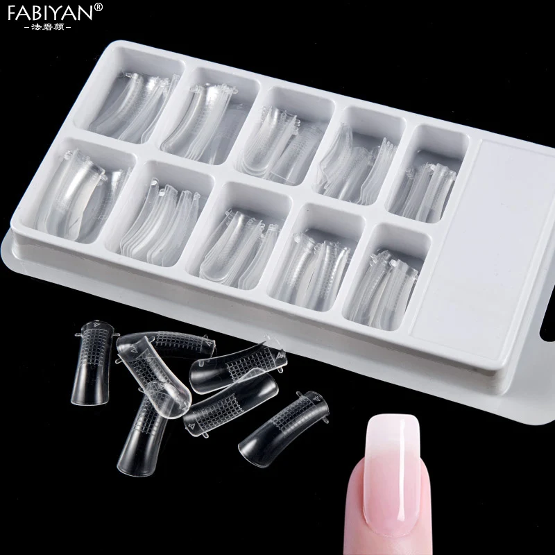 Nail Art C Curved Shape Extension Guide Tips French Foil Acrylic Polish Gel UV Design Form Reusable Metal Mold Manicure Tool 5pc nail art tool