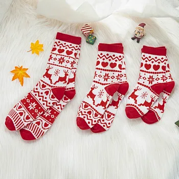 

1Pair Warm Women Socks Striped 3D Socks Autumn Winter Style Christmas Winter Socks For Woman Female Happy Sock Calcetines Meias