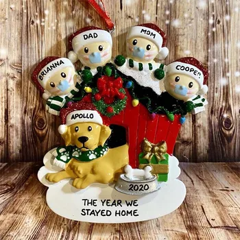 

Christmas Wooden Pendants Ornaments For Xmas Tree Hanging Diy Ornament Kids Gift Home Party Decorations Diy Name Family Of Four