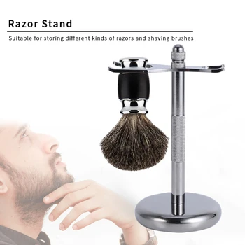

Storage Rack Zinc Alloy Hotel Home Brush Holder Shaver Universal Stable Salon Free Standing Razor Stand Bathroom Non Slip Base