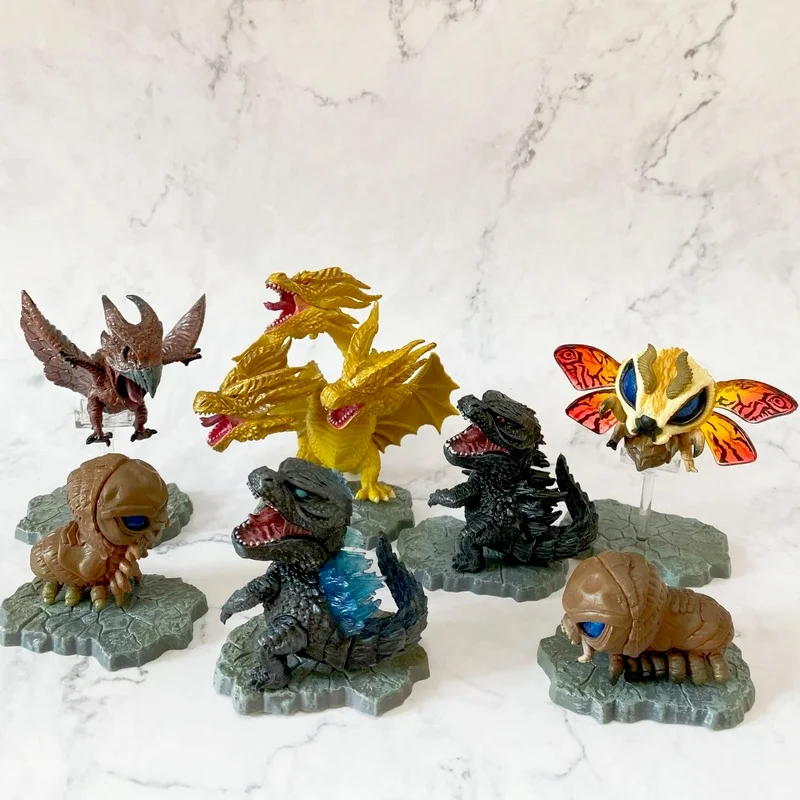 Аниме Q Версия Модель King Godzilla Ghidrah машина динозавры Triceratops детский подарок