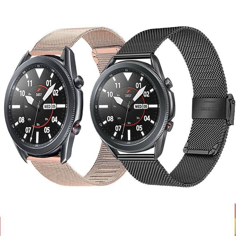 

Ремешок «Миланская петля» для Galaxy watch 42 мм 46 мм, браслет из нержавеющей стали для active2, Samsung Gear S3, Galaxy Watch 3 46 мм, 20 мм 22 мм