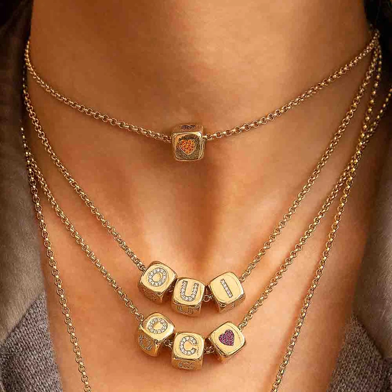 Модная подвеска Стерлинговое Серебро копия 1:1, письмо цифра символ кости индивидуальное Ожерелье Женщины Monaco ювелирные изделия подарок