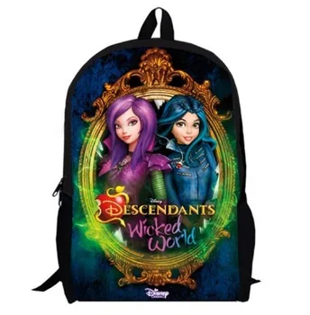 

Hot 16 Inch TV Show Backpack Double Layer Custom Made Cartoon Mal Carlos Evie Jay Women Bag Children School Bags Anime