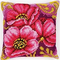 

Latch Hook Red Flower Cushion Kit Pillow Case Crochet Hobby & Crafts DIY Yarn for Embroidery Art Cushion Cover