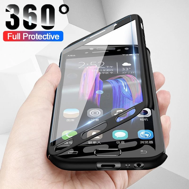 360 Full Protective Case For Samsung Galaxy S20 S10 Lite S9 S8 Plus Note 20 Ultra 10 Pro 9 8 A70 A50 A10 A71 A51 Glass Cover | Мобильные