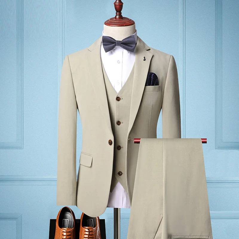 Wedding dress men's suit men's suit 3 piece set men coat pant vest official business blazer 2019 wedding suits for men Wedding dress men's suit men's suit 3 piece set men coat pant vest official business blazer 2019 wedding suits for men
