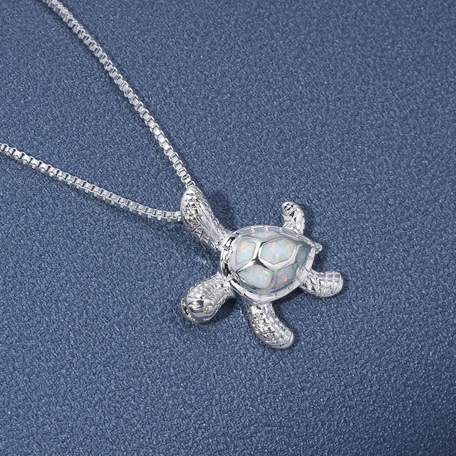 Pendente Tartaruga Perle Collana Perle Con Ciondolo Tartaruga Love Wish - Set Completo Con Catena 17 Pollici, Lega Metallica, Regalo San Valentino Mox Pearl - Foto 3