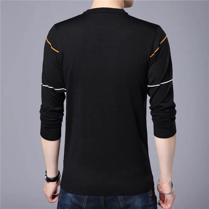 Autumn Winter Cashmere Wool Sweater Men Brand Clothing New Arrival Slim Fit Warm Sweaters O-Neck Pullover Men Top J687