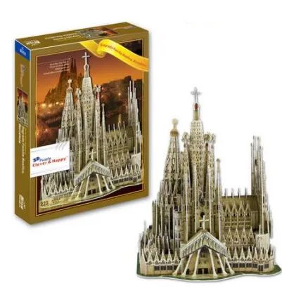 Sagrada Familia Basilica Architect Learning 3D Paper DIY Jigsaw 3405 модель головоломки Обучающие комплекты