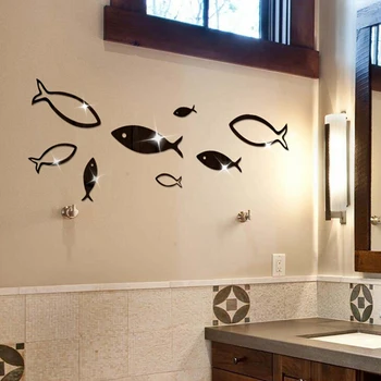

3D Wall Stickers Small Fish Wall Sticker For Kids Rooms Home Wall Decor DIY Fridge Stickers Decal Art Room Decoration