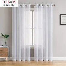 Moderno de Color sólido de cortinas para sala de estar dormitorio blanco cortinas para ventana cortinas de lino cortinas 1 pieza paneles
