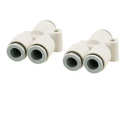 

10 x 8mm Air Tube Y Quick Connector One Touch Pneumatic Push In Fitting