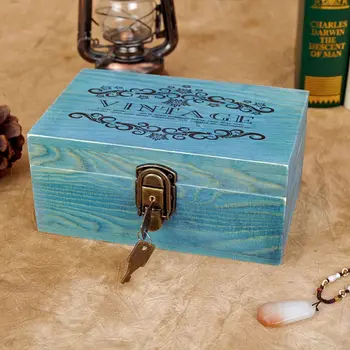 

Large Wooden Box with Hinged Lid Wood Jewerly Storage Box