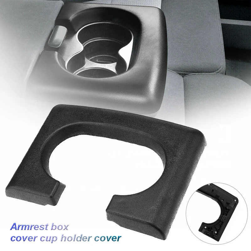 

Center Console Cup Holder Armrest Pad Trim Replacement Fits Ford F150 2004-2014 Black