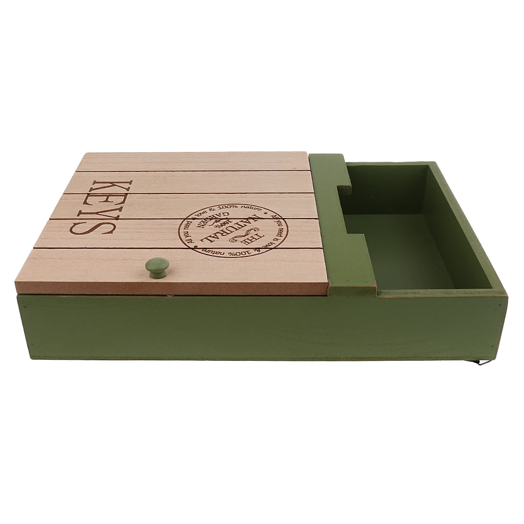 

Wall Mount Key Rack Mail Box Organizer Letter Holder Home Decoration Vintage Green