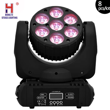 

Dj light led moving head lights 7x12w beam color mixing effect with Dmx 15channels control for stage party 8pcs/lot