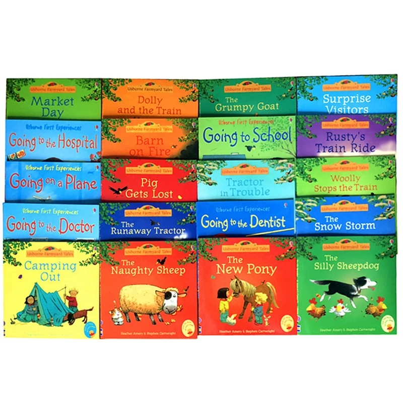 20 unids/set Usborne granja cuentos libros en inglés niños famoso educación inglés libro de historia