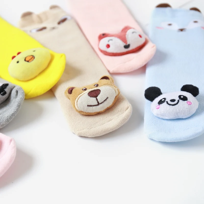 1 пара, носки для новорожденных мальчиков и девочек, хлопковые носки с мягкой уникальной подошвой с изображением животных нескользящие носки-тапочки для малышей