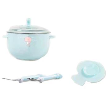 

Baby Cutlery Set Stainless Steel Cute Cartoon Insulated Bowl Child Hot Water Insulation Bowl Children Feeding Tableware