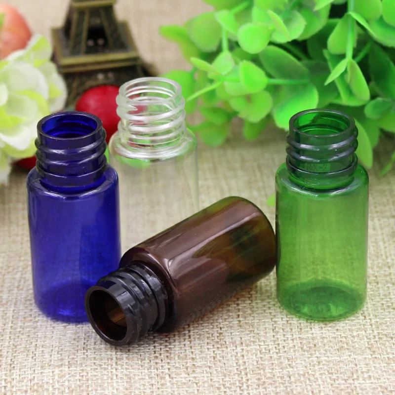 Free Shipping 10ml Plastic Dropper Bottle Refillable Small Essential Oil Container Empty Mixing Cosmetic Perfume Package Bottles