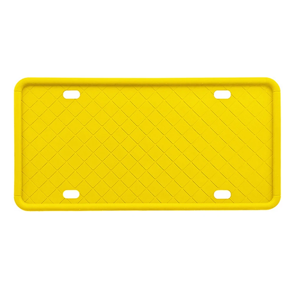 С винтами автомобильные аксессуары Стайлинг дренажное отверстие Универсальный мягкий силиконовый высокая термостойкость авто номерной знак рамка - Цвет: Цвет: желтый