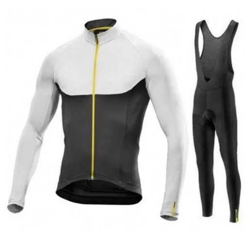Bib Shorts suit MAVIC Pro team длинный рукав Велоспорт Джерси наборы дышащая спортивная одежда горный велосипедная одежда мужская велосипедная одежда - Цвет: Bib Shorts suit