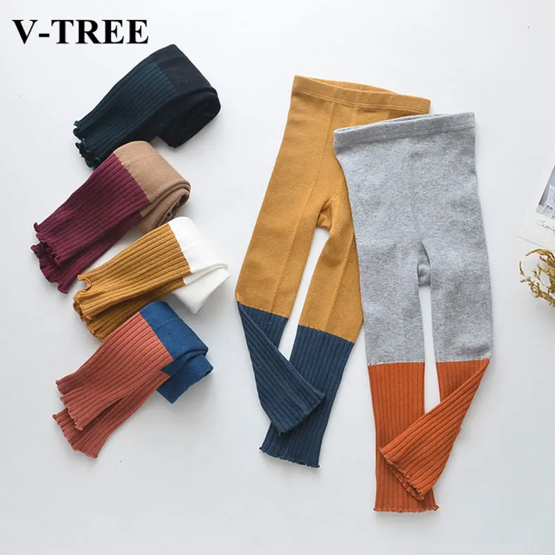 

Fungus Leggings For Girls Spring Autumn Children Pants Contrast Color Toddler Leggings Kids Leggins Stockings Color