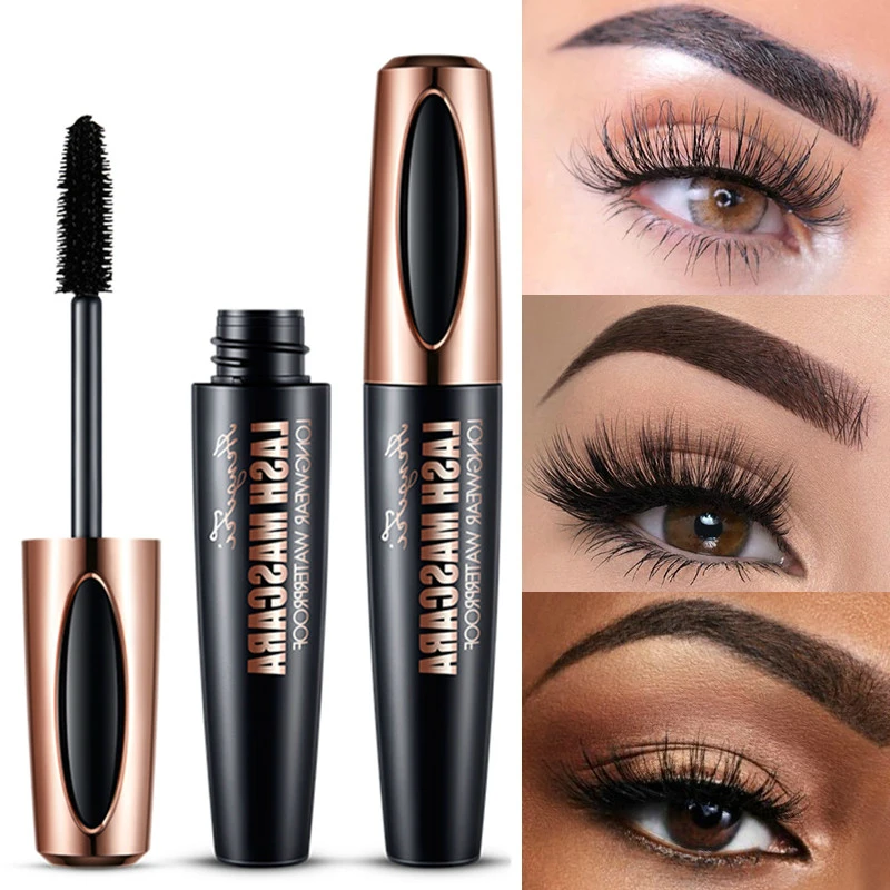 

4D Silk Fiber Lash Mascara Waterproof Rimel 3d Mascara For Eyelash Extension Black Thick Lengthening Eye Lashes Cosmetics Kit