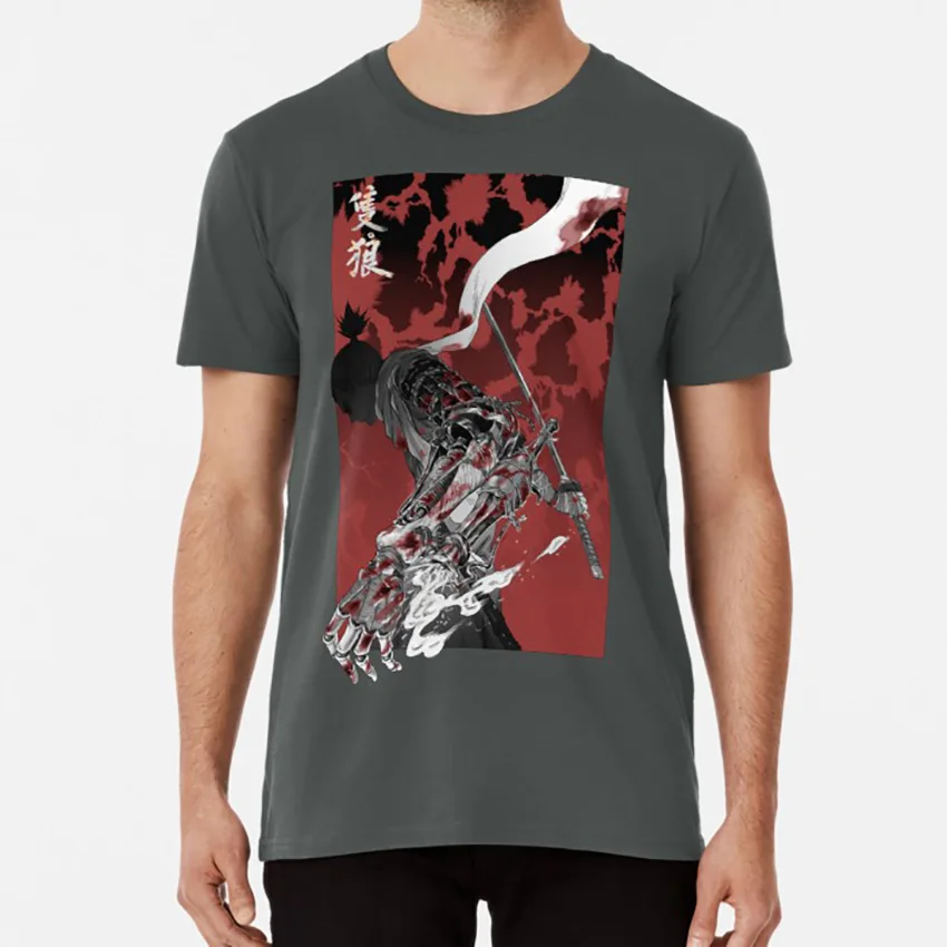Lupo Con Katana Sekiro T Shirt Sekiro Comic Anime Retro Pop Culture Giapponese Giappone Shinobi Game Videogioco