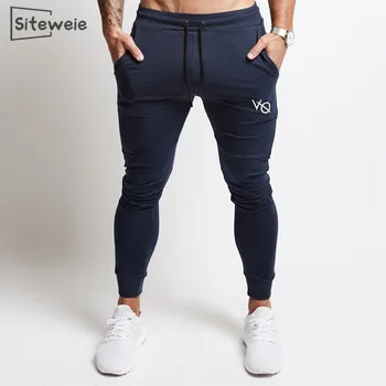 

SITEWEIE Sportswear Fitness Pants Men Gyms Skinny Sweatpants 2020 Outdoor Cotton Track Pant Bottom Jogger Workout Trousers L244