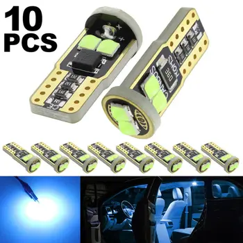 

Side LED Ice Blue Light Dome License Plate Lamp 3030 Chips 2W ​10pcs Interior