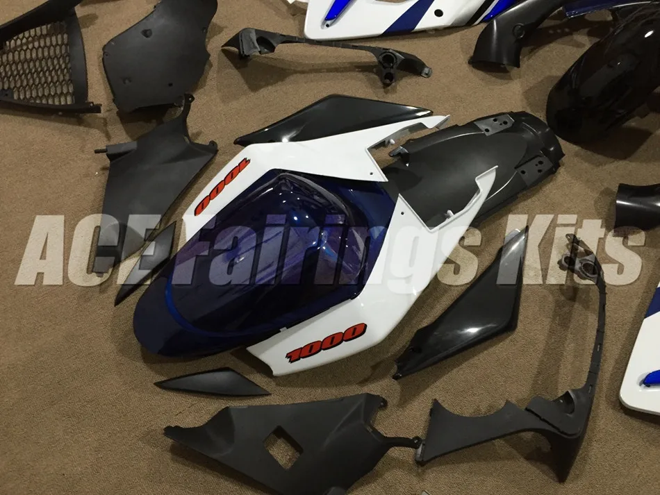 Мотоциклы Полный обтекатели подходит для Suzuki GSXR1000 K5 2005 2006 GSXR-1000 05 06 ABS пластик инъекции холодный белый синий