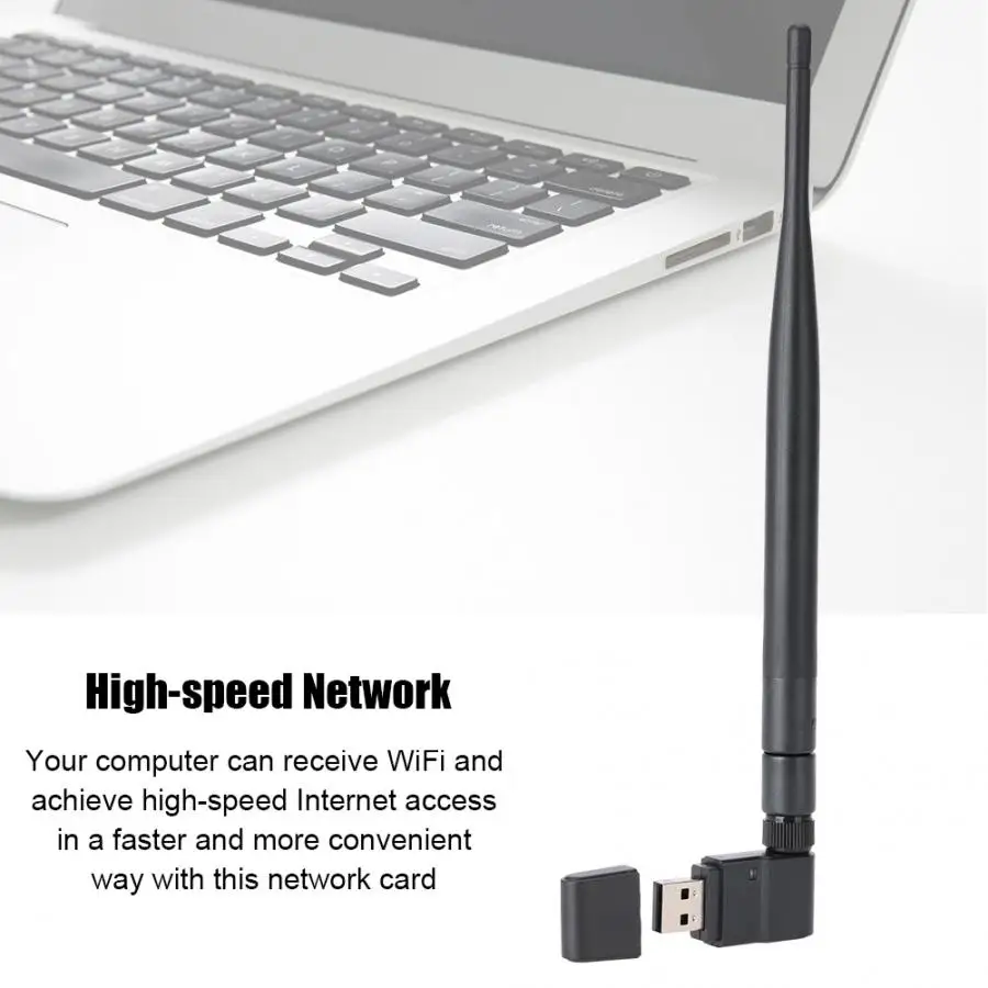 150 Мбит/с USB Wi-Fi беспроводной сетевой LAN Карта для настольный ноутбук, для ноутбука планшет с 6dBi антенна с высоким коэффициентом усиления