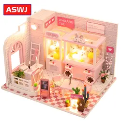 Roombox Миниатюрный Кукольный домик с комплектом мебели деревянный дом миниатюрные игрушки для детей Новогодний Рождественский подарок