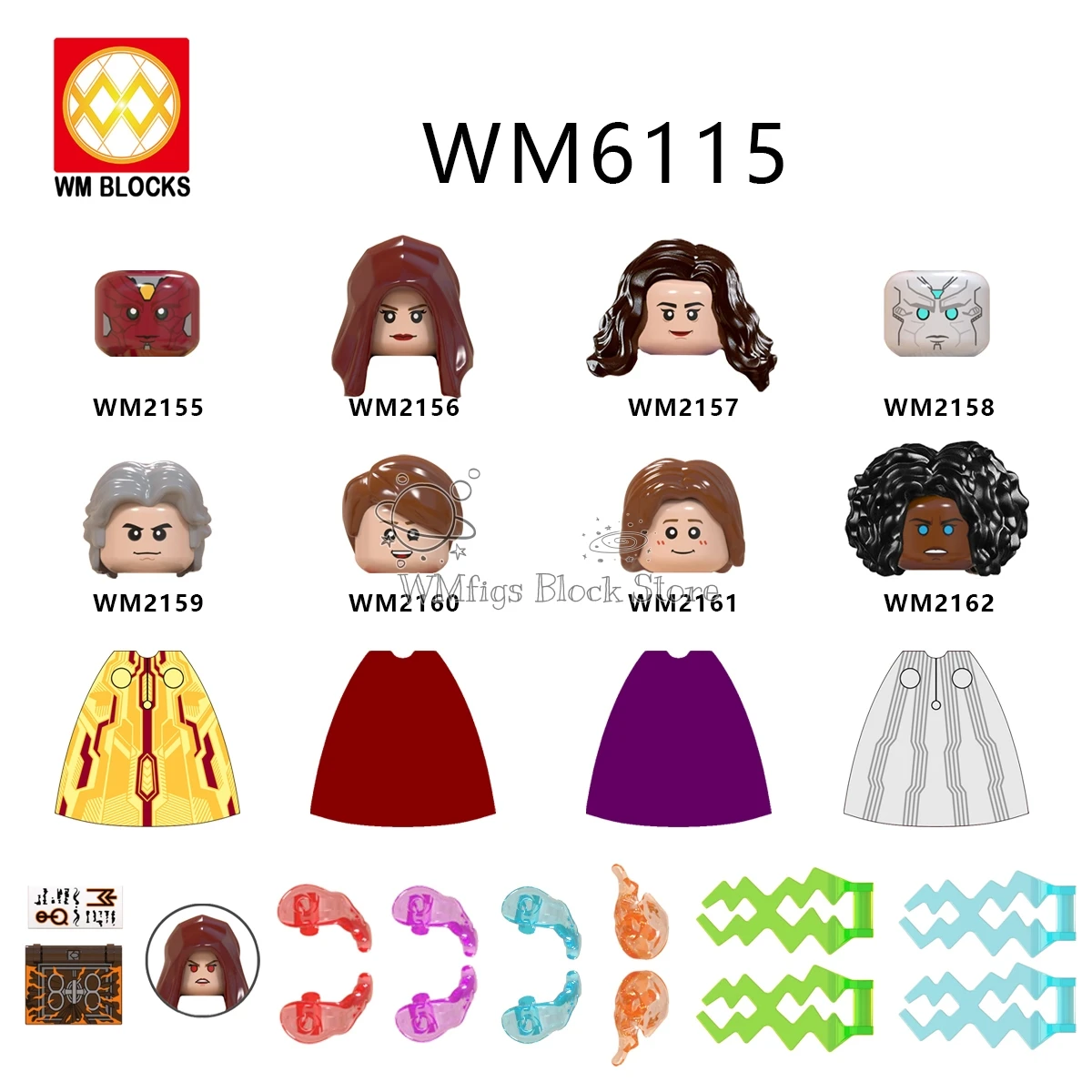 WM6115 WM788 WM705-A серии фильмов для прямых волос самовыражение робот аксессуары щит
