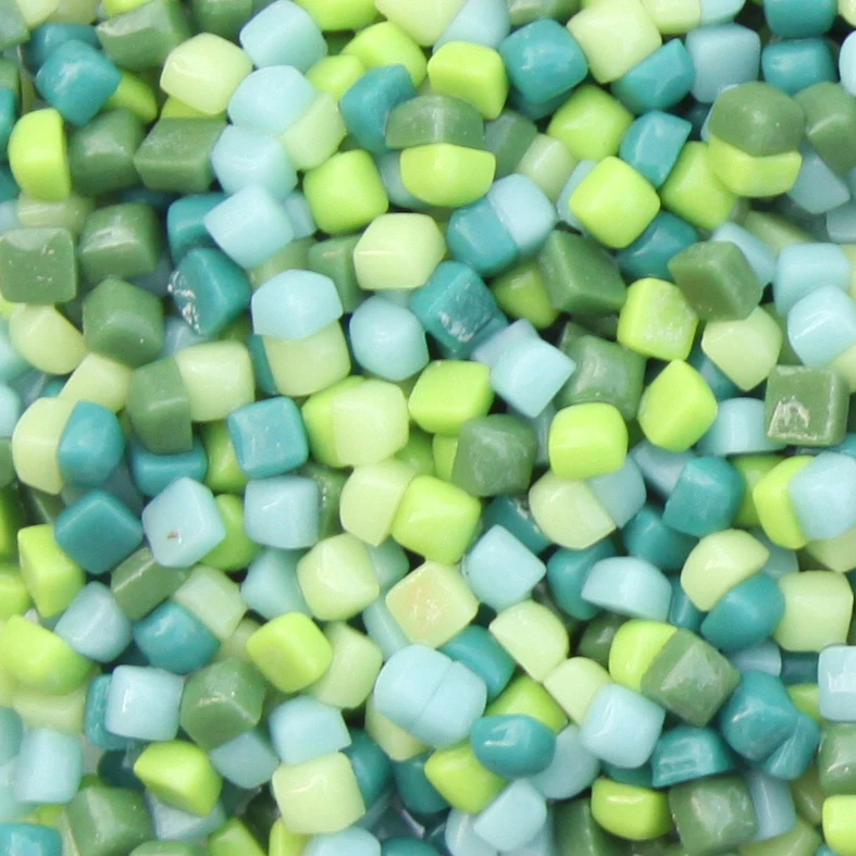 green mixed 600 шт., мозаичная плитка Glary Jade, сделай сам, мозаичные камни, смешанные цвета, квадратные материалы для детей/детей, 0,58*0,58*0,4 см - Цвет: green mixed