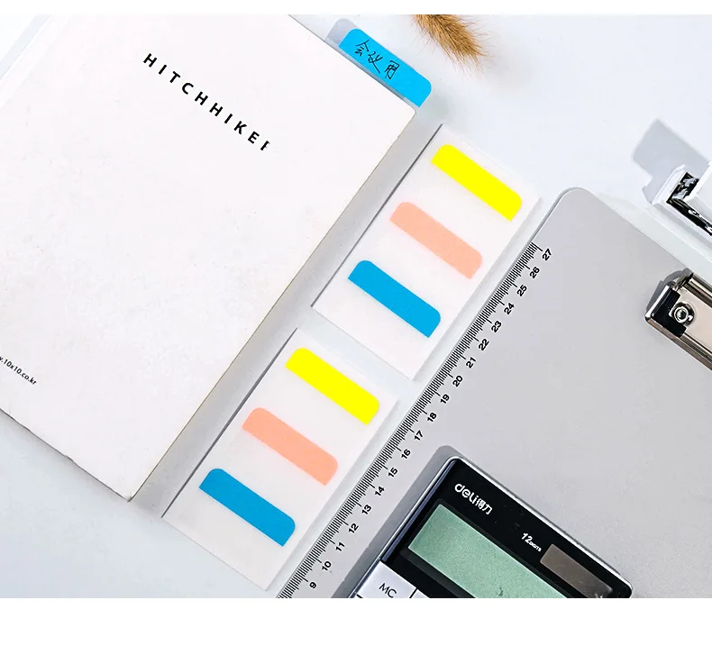 Deli 25904 Index Stickers Indicator Marking Removable Compartmental Stickers Sticky Notes Fluorescent Stickers