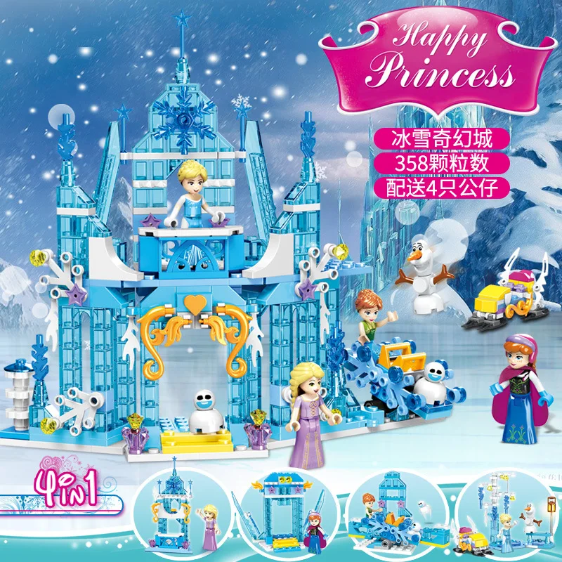 

Dream Windsor Princess Castle Ice and Snow Fantasy Castle Building Block Legoinglys Frozening Children's Toys Christmas Gift