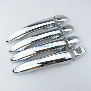 

For Jeep Compass 2017 2018 Chrome Door Handle Cover Garnish Trim Protector Panel Without With Smart Hole Auto Accessories